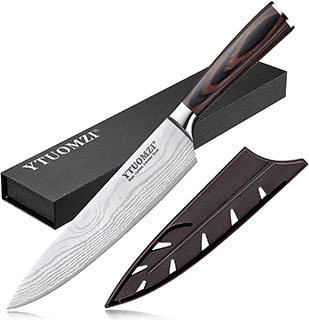 Ytuomzi 8-inch Ultra-Sharp Kitchen Knife - best chef knives under 100