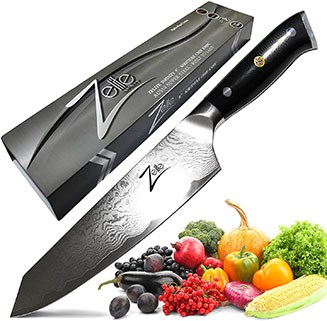 Zelite Infinity Kiritsuke 9” Alpha Royal Series - best japanese steel knives
