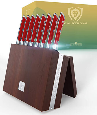 DALSTRONG Steak Knife Set with Folding Block - dalstrong gladiator series review