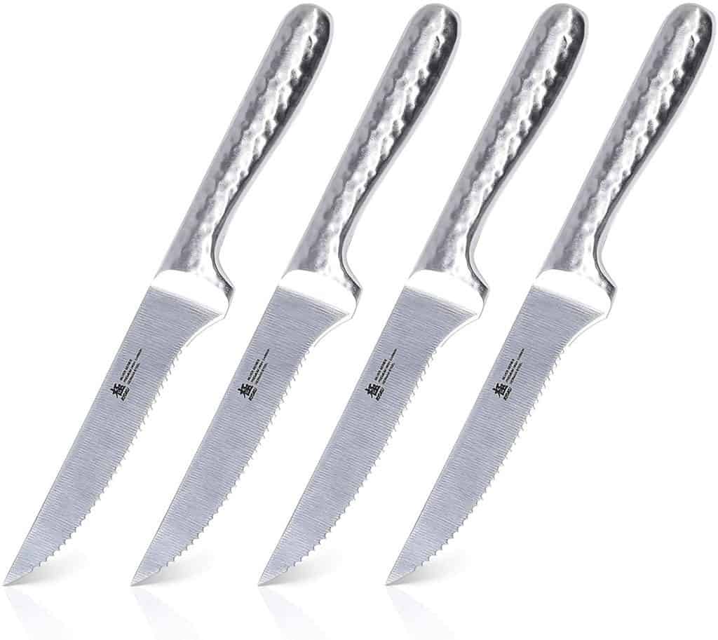 KYOKU Samurai Series – with 5-Inch Steak Knives Set of 4 with Case